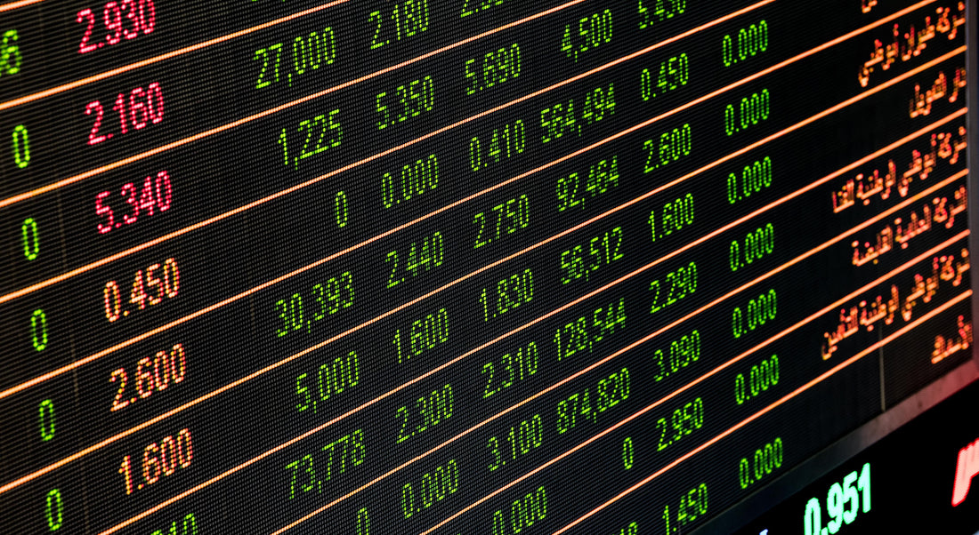 Stacks of coins and financial growth chart