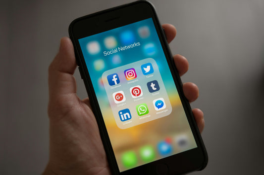 Person using social media on smartphone